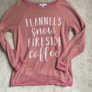 Pink long sleeve with saying